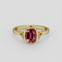 2.14 Ct. Purplish Red Rubellite Tourmaline Ring, 18K Yellow Gold 1