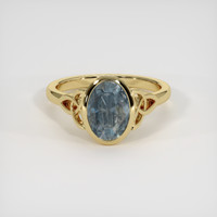 3.35 Ct. Sapphire Ring, 18K Yellow Gold 1