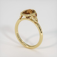 2.50 Ct. Brown Sapphire Ring, 18K Yellow Gold 2