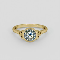 1.33 Ct. Bi Color Sapphire Ring, 18K Yellow Gold 1