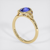 1.56 Ct. Blue Sapphire Ring, 18K Yellow Gold 2