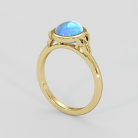 3.05 Ct. Blue Sapphire Ring, 18K Yellow Gold 2