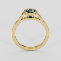 1.03 Ct. Bluish Green Sapphire Ring, 18K Yellow Gold 3