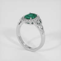 1.83 Ct. Bluish Green Sapphire Ring, Platinum 950 2