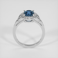 1.69 Ct. Greenish Blue Sapphire Ring, Platinum 950 3