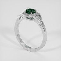 1.13 Ct. Green Sapphire Ring, 14K White Gold 2