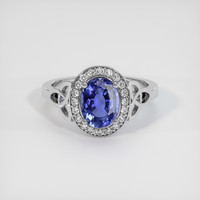 1.64 Ct. Blue Sapphire Ring, 14K White Gold 1