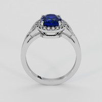 2.58 Ct. Blue Sapphire Ring, 14K White Gold 3