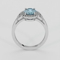 2.28 Ct. Greyish Blue Sapphire Ring, 14K White Gold 3
