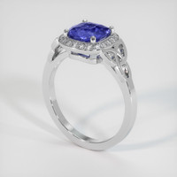 1.55 Ct. Color Change Sapphire Ring, 18K White Gold 2