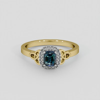 0.55 Ct. Alexandrite Ring, 18K White & Yellow 1