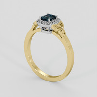 0.55 Ct. Alexandrite Ring, 18K White & Yellow 2
