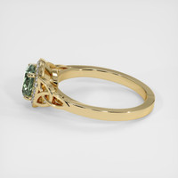 1.16 Ct. Green Sapphire Ring, 14K Yellow Gold 4