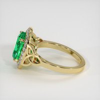 3.20 Ct. Emerald Ring, 18K Yellow Gold 4