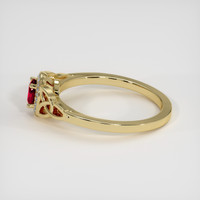 0.44 Ct. Ruby Ring, 18K Yellow Gold 4