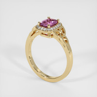 1.06 Ct. Sapphire Ring, 18K Yellow Gold 2