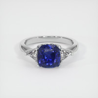 2.68 Ct. Blue Sapphire Ring, Platinum 950 1