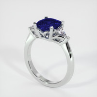 2.68 Ct. Blue Sapphire Ring, Platinum 950 3
