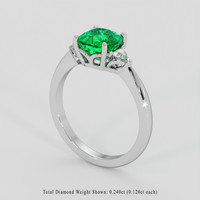 1.46 Ct. Emerald Ring, Platinum 950 2