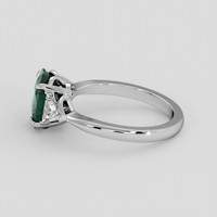 2.53 Ct. Bluish Green Sapphire Ring, Platinum 950 4