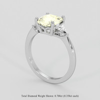 2.65 Ct. Yellow Sapphire Ring, Platinum 950 2