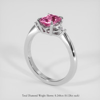 1.49 Ct. Reddish Pink Sapphire Ring, Platinum 950 2