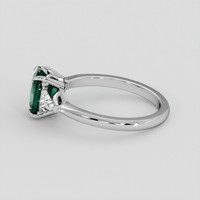 2.52 Ct. Bluish Green Sapphire Ring, Platinum 950 4