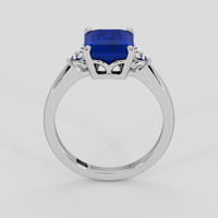 3.70 Ct. Blue Sapphire Ring, Platinum 950 3