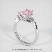 3.59 Ct. Pink Sapphire Ring, Platinum 950 2