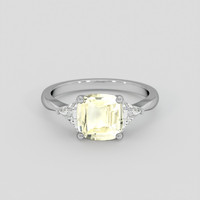 2.65 Ct. Yellow Sapphire Ring, 10K White Gold 1