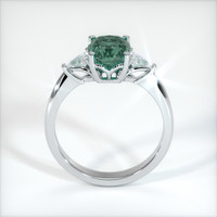2.43 Ct. Greenish Blue Sapphire Ring, 10K White Gold 3