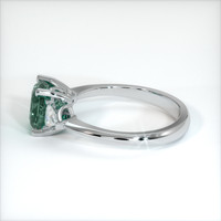2.43 Ct. Greenish Blue Sapphire Ring, 10K White Gold 4