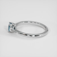 0.47 Ct. Bluish Green to Reddish Purple Alexandrite Ring, 14K White Gold 4