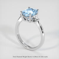 2.02 Ct. Gemstone Ring, 14K White Gold 2