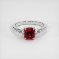 1.55 Ct. Ruby Ring, 14K White Gold 1