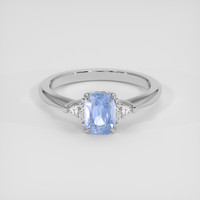 1.27 Ct. Blue Sapphire Ring, 14K White Gold 1