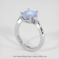 4.14 Ct. White Sapphire Ring, 14K White Gold 2
