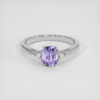 1.22 Ct. Purple Sapphire Ring, 14K White Gold 1