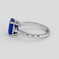 3.70 Ct. Blue Sapphire Ring, 14K White Gold 4