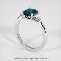 2.32 Ct. Sapphire Ring, 14K White Gold 2