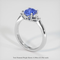 2.06 Ct. Sapphire Ring, 14K White Gold 2