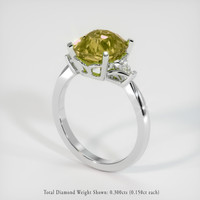 4.54 Ct. Sapphire Ring, 14K White Gold 2