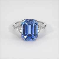9.97 Ct. Sapphire Ring, 18K White Gold 1
