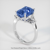 9.97 Ct. Sapphire Ring, 18K White Gold 2