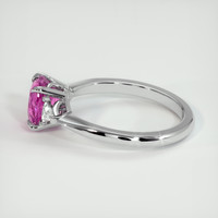 2.06 Ct. Pink Sapphire Ring, 18K White Gold 4