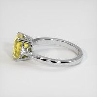 3.05 Ct. Yellow Sapphire Ring, 18K White Gold 4
