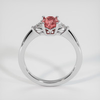 1.04 Ct. Padparadscha Sapphire Ring, 18K White Gold 3