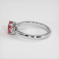 1.04 Ct. Padparadscha Sapphire Ring, 18K White Gold 4