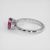 1.49 Ct. Reddish Pink Sapphire Ring, 18K White Gold 4