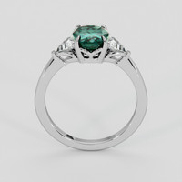 2.52 Ct. Bluish Green Sapphire Ring, 18K White Gold 3